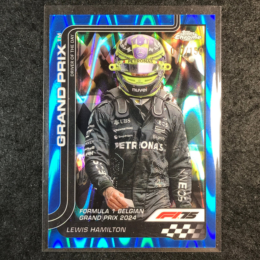 2025 Topps Chrome F1 LEWIS HAMILTON Blue RayWave 77/150 #135