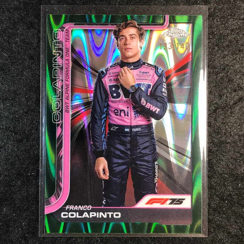 2025 Topps Chrome F1 FRANCO COLAPINTO Forest Green RayWave 133/140 #15