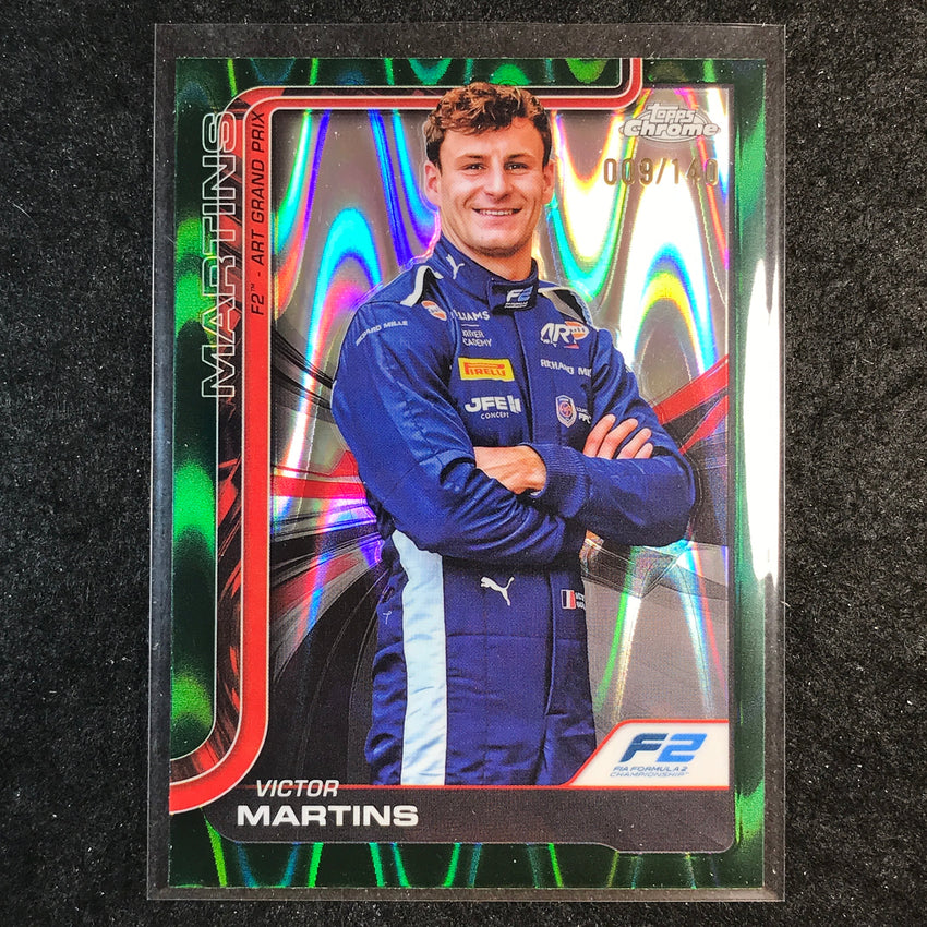 2025 Topps Chrome F1 VICTOR MARTINS Forest Green RayWave 9/140 #34
