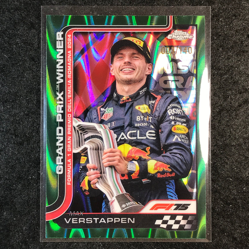 2025 Topps Chrome F1 MAX VERSTAPPEN Forest Green RayWave 3/140 #99