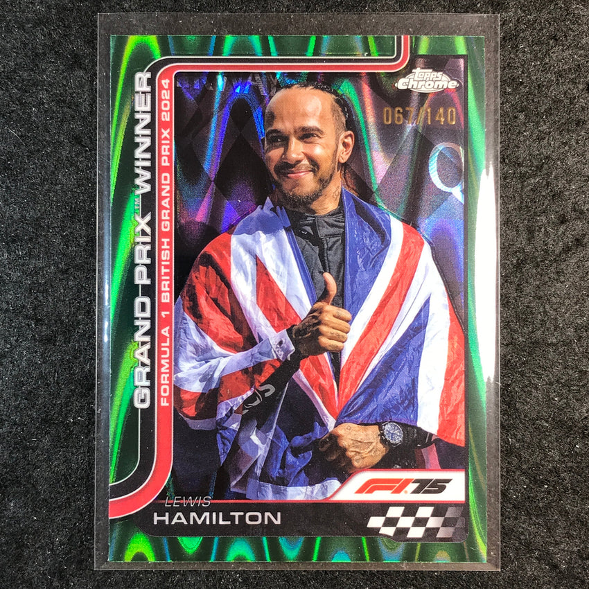 2025 Topps Chrome F1 LEWIS HAMILTON Forest Green RayWave 67/140 #104