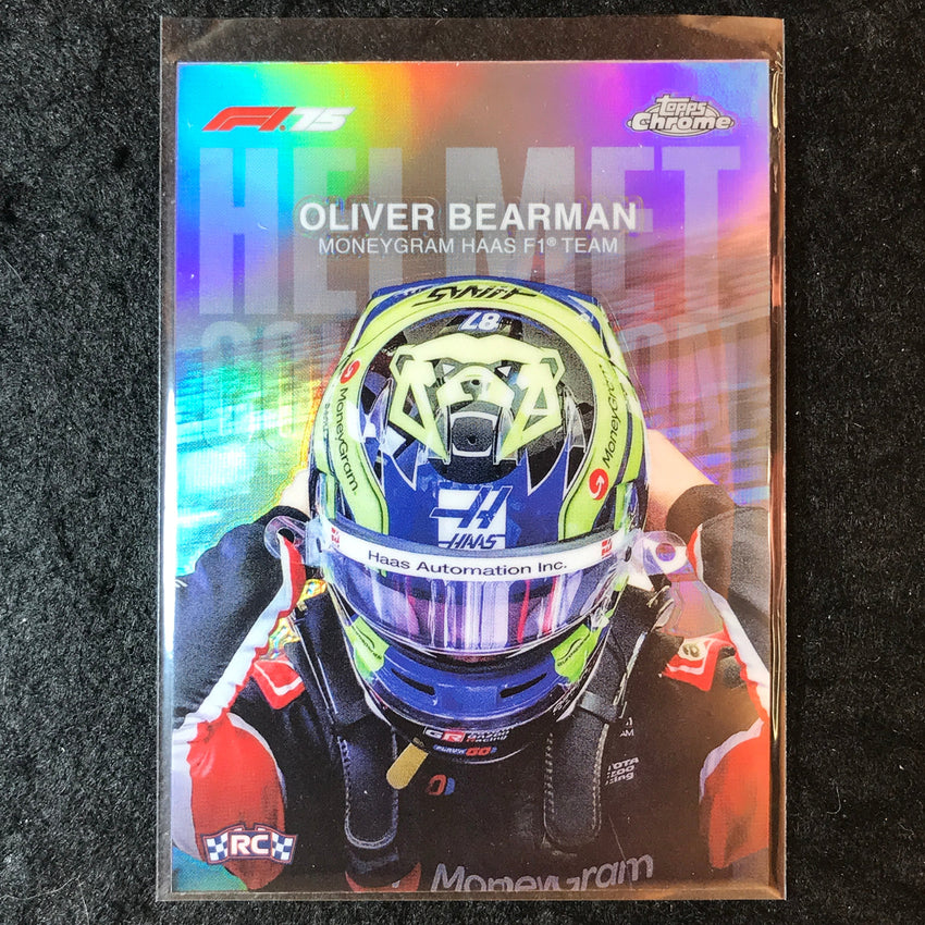 2025 Topps Chrome F1 OLIVER BEARMAN Helmet Collection Rookie #8
