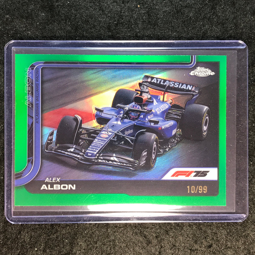 2025 Topps Chrome F1 ALEX ALBON Green 10/99 #89
