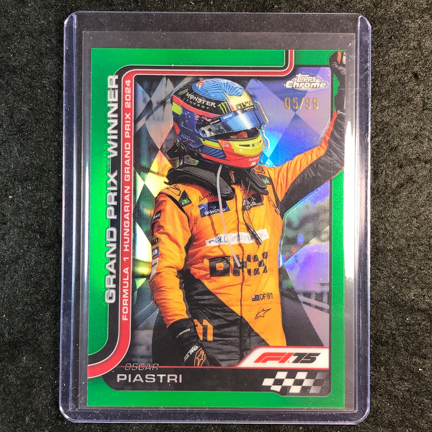 2025 Topps Chrome F1 OSCAR PIASTRI Green 5/99 #105
