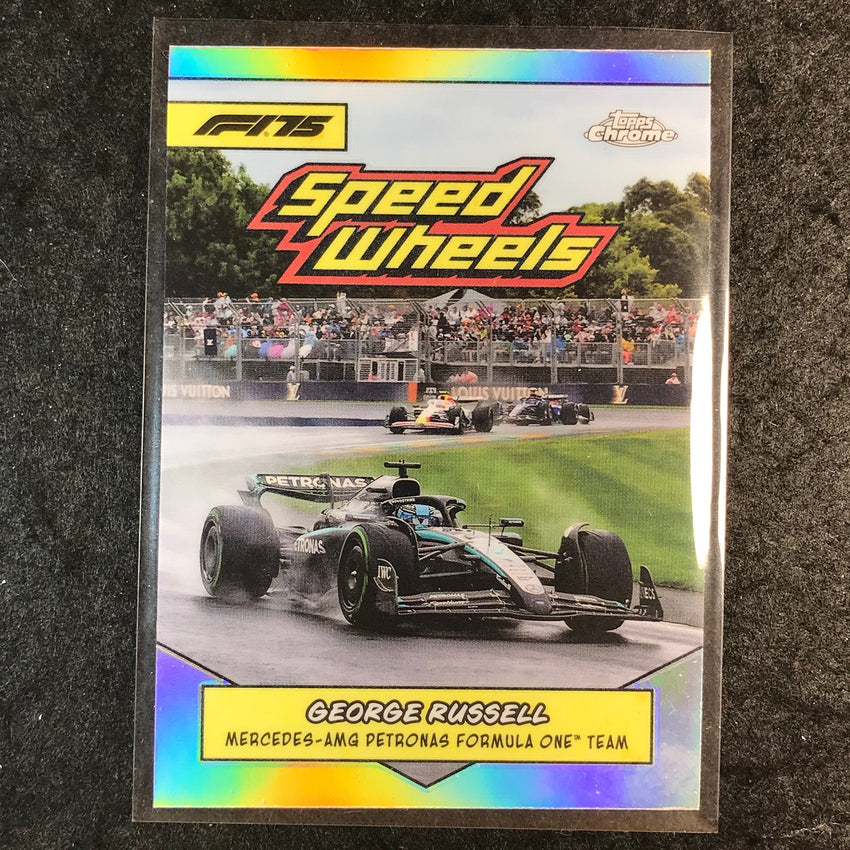 2025 Topps Chrome F1 GEORGE RUSSELL 1975 Speed Wheels #75-MAMG