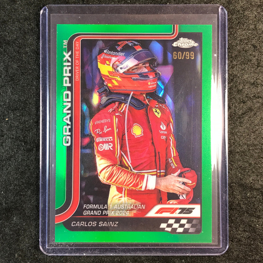 2025 Topps Chrome F1 CARLOS SAINZ Green 60/99 #124