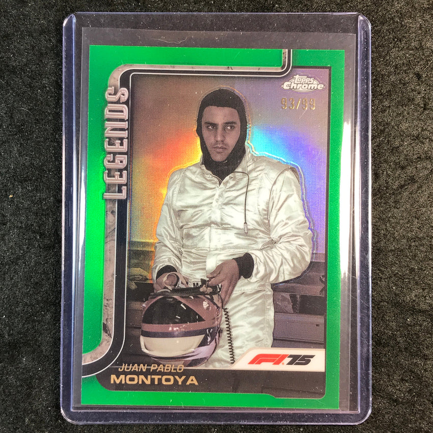2025 Topps Chrome F1 JUAN PABLO MONTOYA Legends Green 93/99 #156