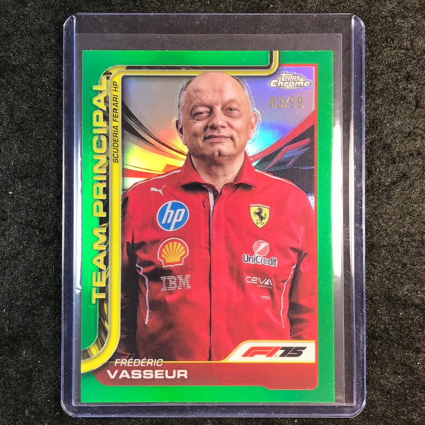 2025 Topps Chrome F1 FREDERIC VASSEUR Team Principal Green 3/99 #193