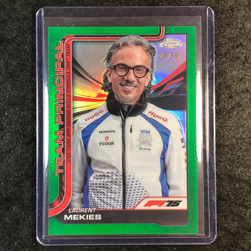 2025 Topps Chrome F1 LAURENT MEKIES Team Principal Green 24/99 #197