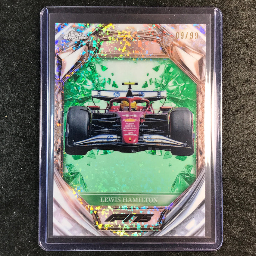 2025 Topps Chrome F1 LEWIS HAMILTON Diamond 75th Anniversary Green 9/99 #24