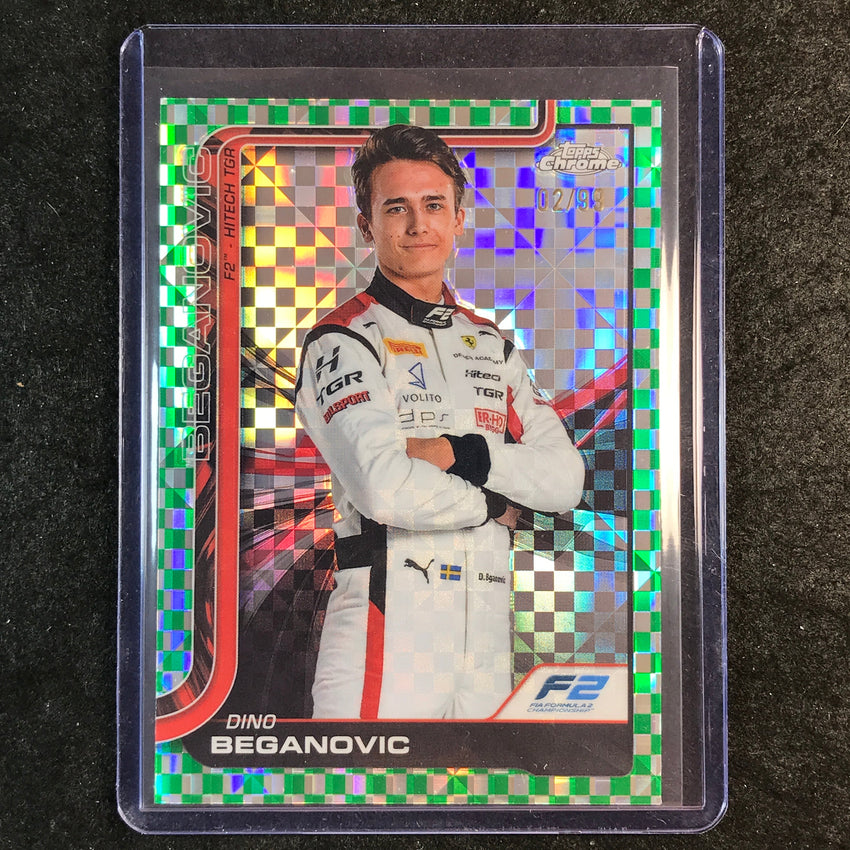 2025 Topps Chrome F1 DINO BEGANOVIC Green Checker Flag 2/99 #27