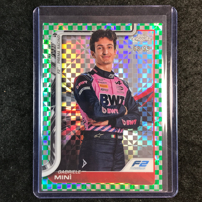 2025 Topps Chrome F1 GABRIELLE MINI Green Checker Flag 68/99 #29