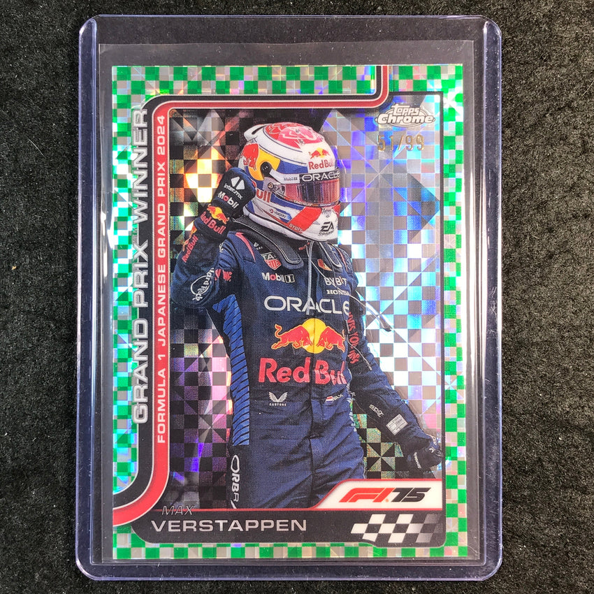 2025 Topps Chrome F1 MAX VERSTAPPEN Green Checker Flag 51/99 #96