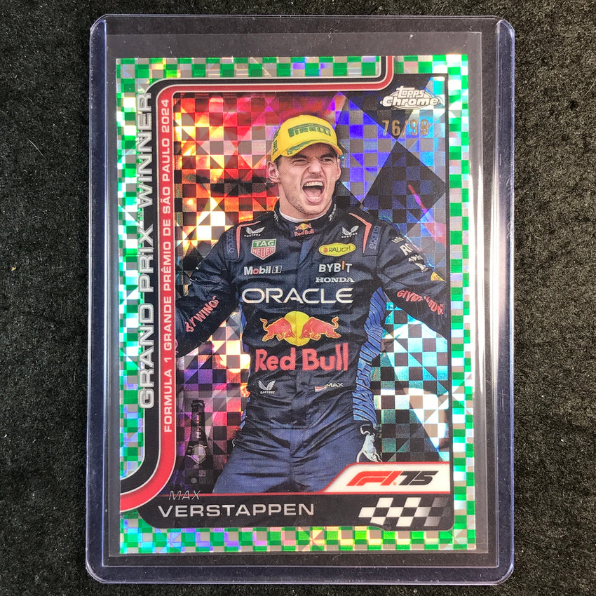 2025 Topps Chrome F1 MAX VERSTAPPEN Green Checker Flag 76/99 #113
