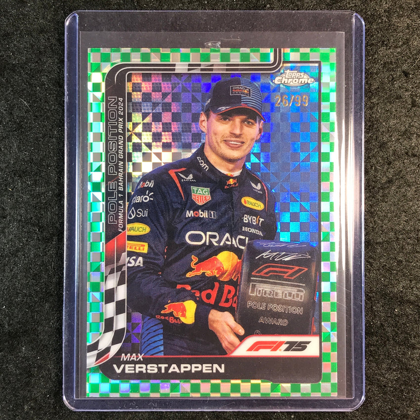 2025 Topps Chrome F1 MAX VERSTAPPEN Green Checker Flag 26/99 #117