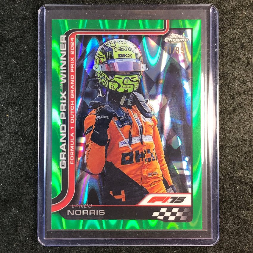 2025 Topps Chrome F1 LANDO NORRIS Green RayWave 71/99 #107