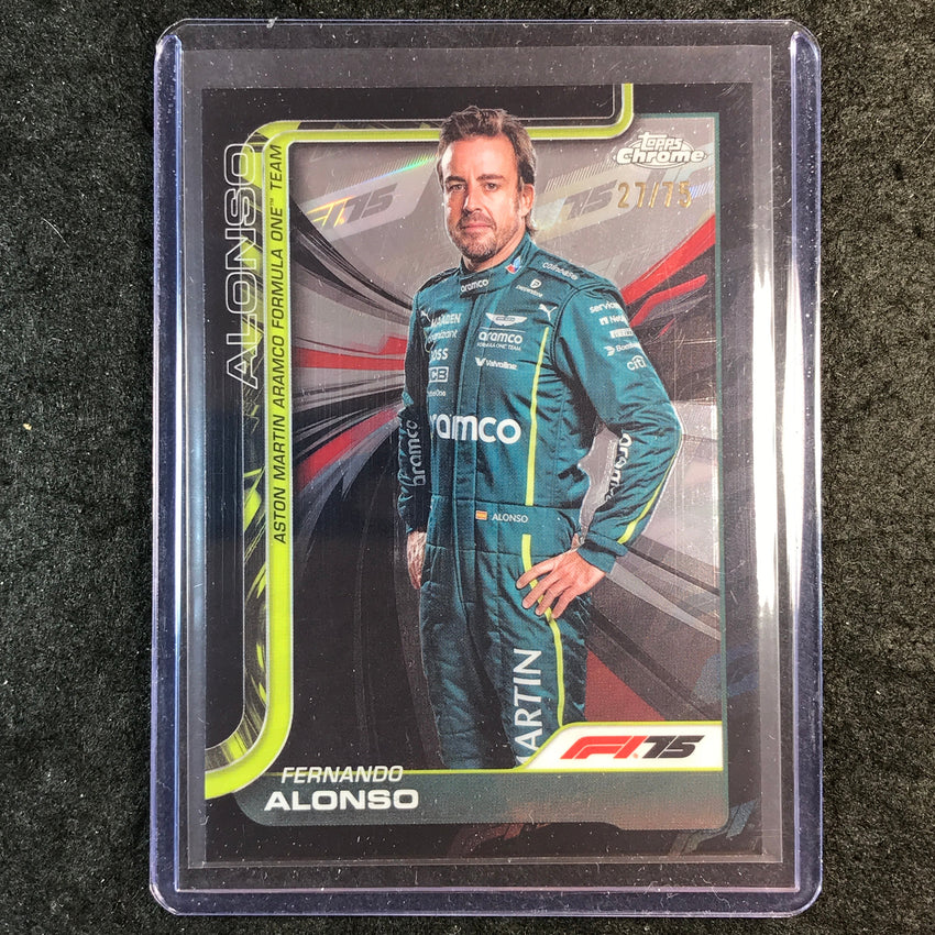 2025 Topps Chrome F1 FERNANDO ALONSO 75th Anniversary 27/75 #9