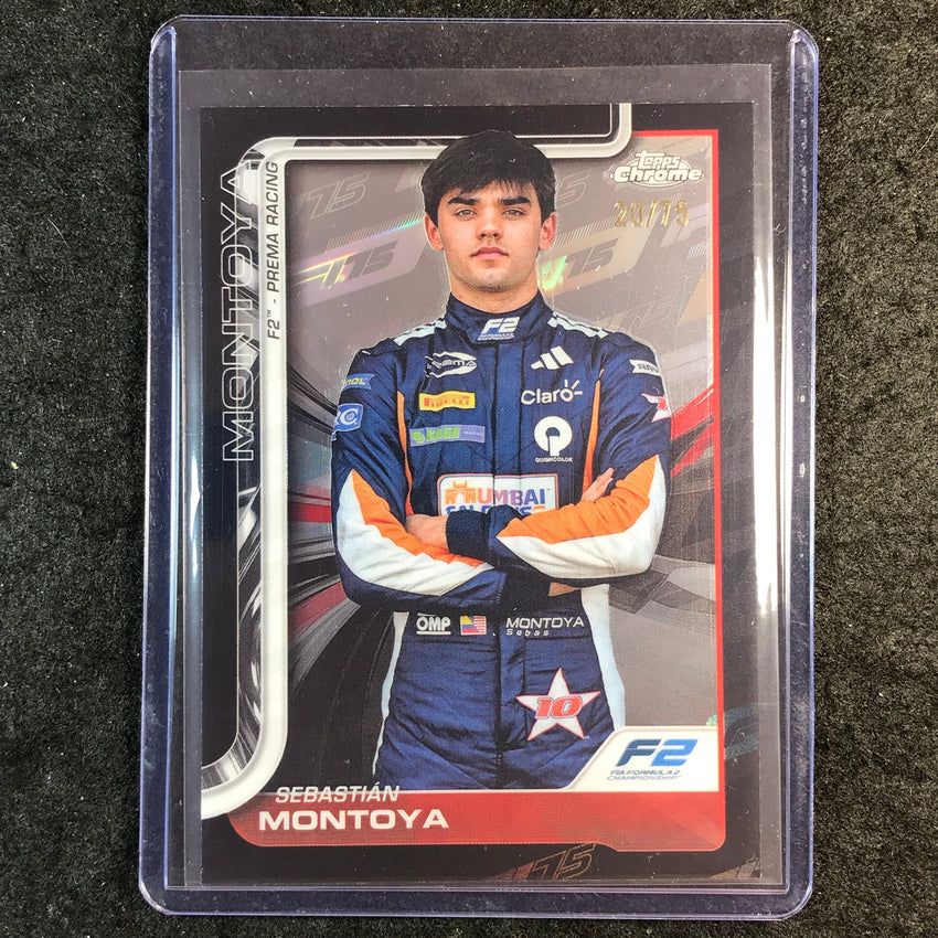 2025 Topps Chrome F1 SEBASTIAN MONTOYA 75th Anniversary 20/75 #30