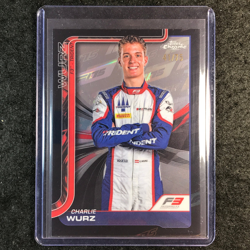 2025 Topps Chrome F1 CHARLIE WURZ 75th Anniversary 41/75 #48