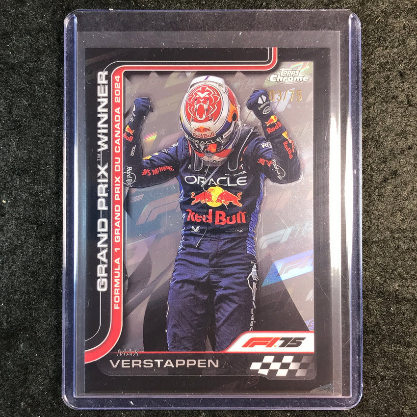 2025 Topps Chrome F1 MAX VERSTAPPEN 75th Anniversary 3/75 #101