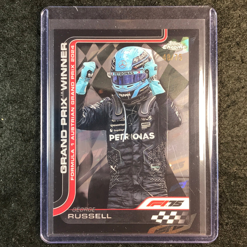 2025 Topps Chrome F1 GEROGE RUSSELL 75th Anniversary 48/75 #103