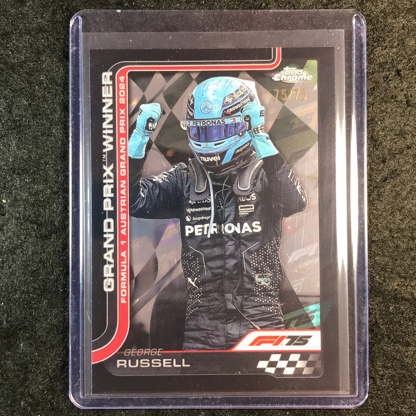 2025 Topps Chrome F1 GEROGE RUSSELL 75th Anniversary 75/75 #103