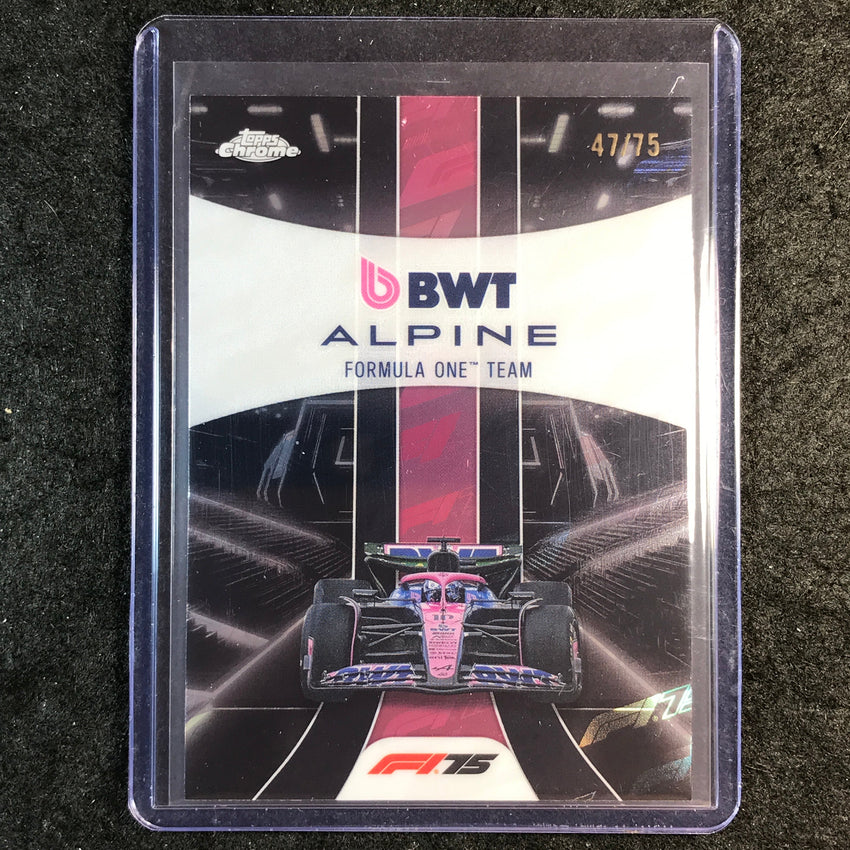 2025 Topps Chrome F1 BWT ALPINE Team Logo 75th Anniversary 47/75 #181