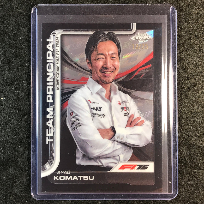 2025 Topps Chrome F1 AYAO KOMATSU Team Principal 75th Anniversary 12/75 #198