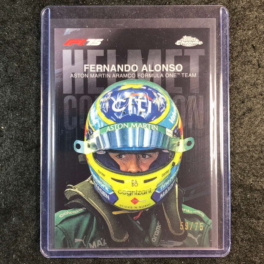 2025 Topps Chrome F1 FERNANDO ALONSO Helmet Collection 75th Anniversary 59/75 #6