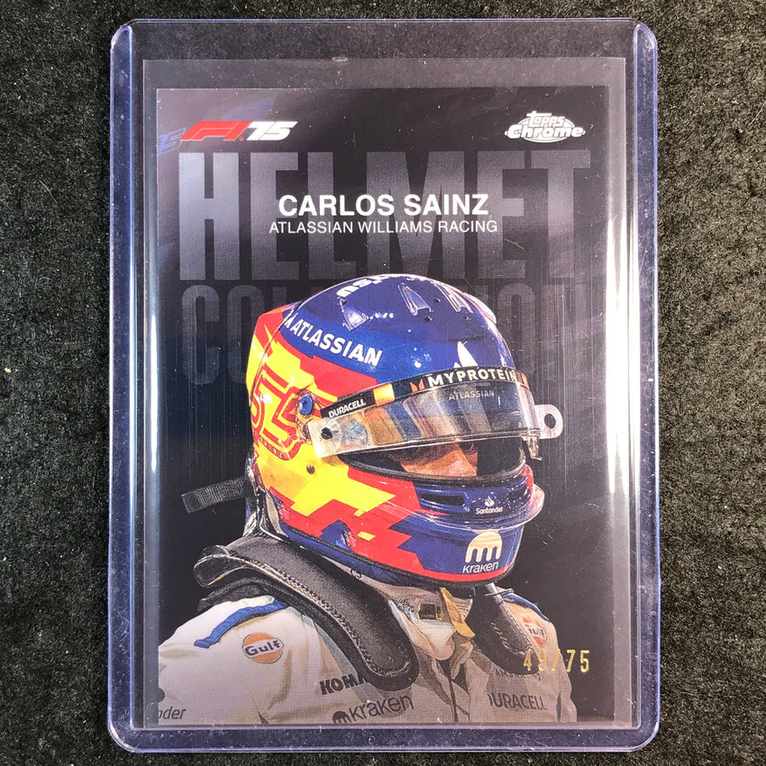 2025 Topps Chrome F1 CARLOS SAINZ Helmet Collection 75th Anniversary 49/75 #7