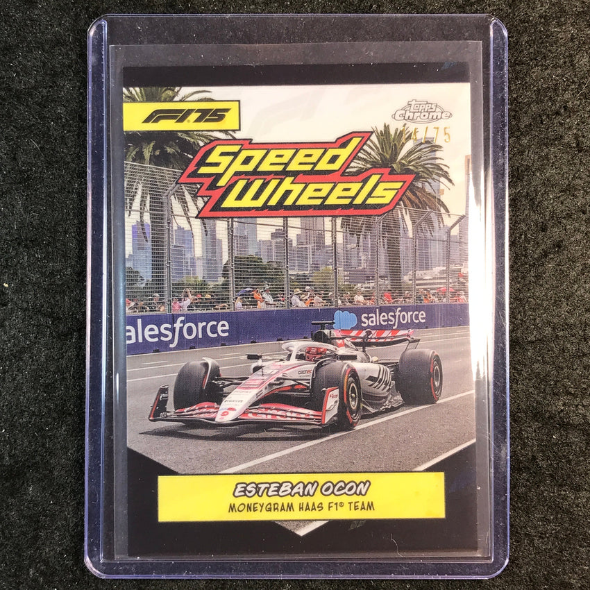 2025 Topps Chrome F1 ESTEBAN OCON 1975 Speed Wheels 75th Anniversary 14/75 #HF1