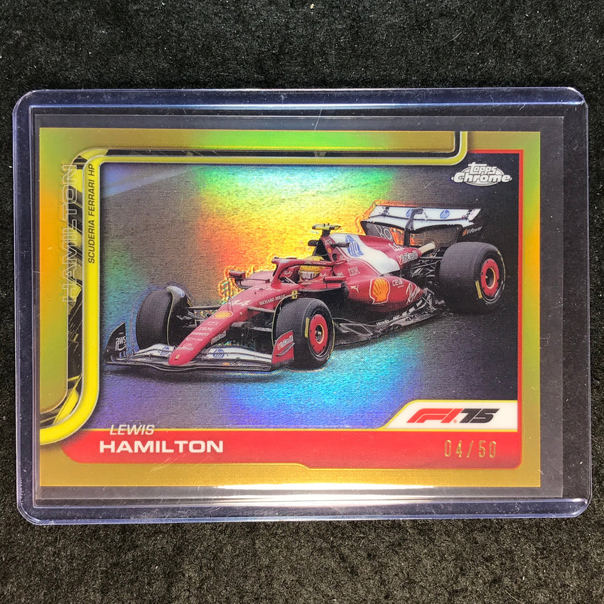 2025 Topps Chrome F1 LEWIS HAMILTON Gold 4/50 #76