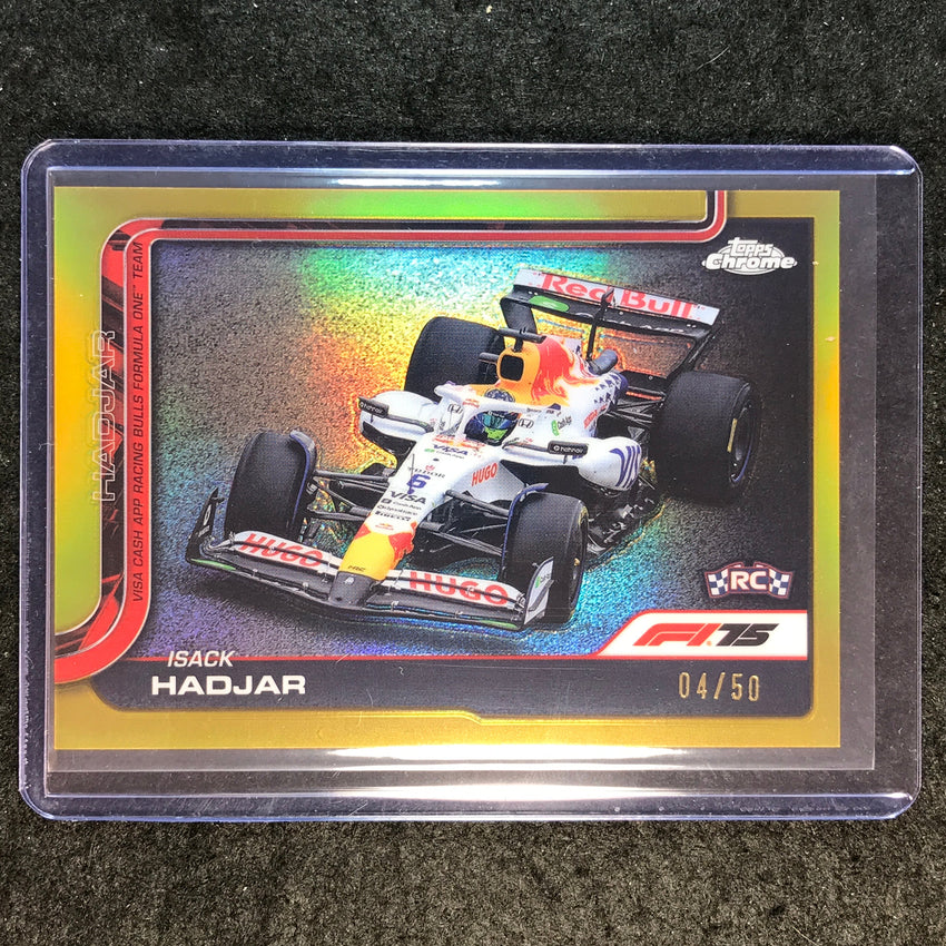 2025 Topps Chrome F1 ISACK HADJAR Rookie Gold 4/50 #84