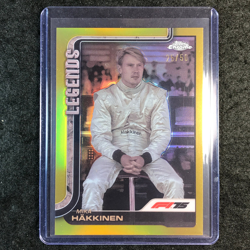2025 Topps Chrome F1 MIKA HAKKINEN Legends Gold 25/50 #159