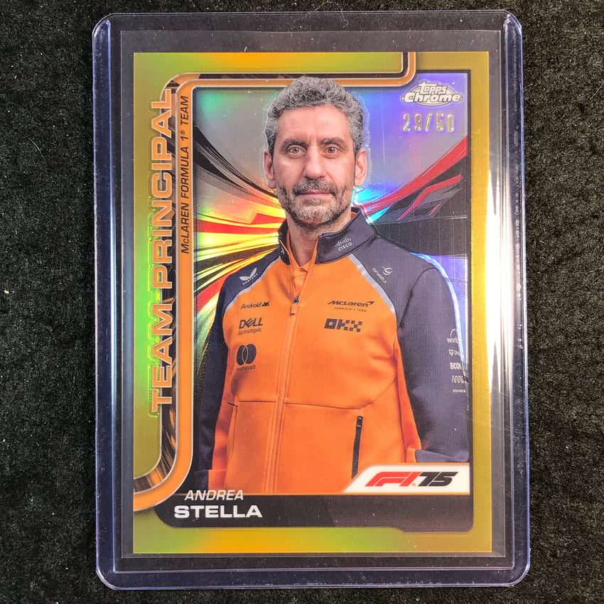 2025 Topps Chrome F1 ANDREA STELLA Team Principal Gold 29/50 #194