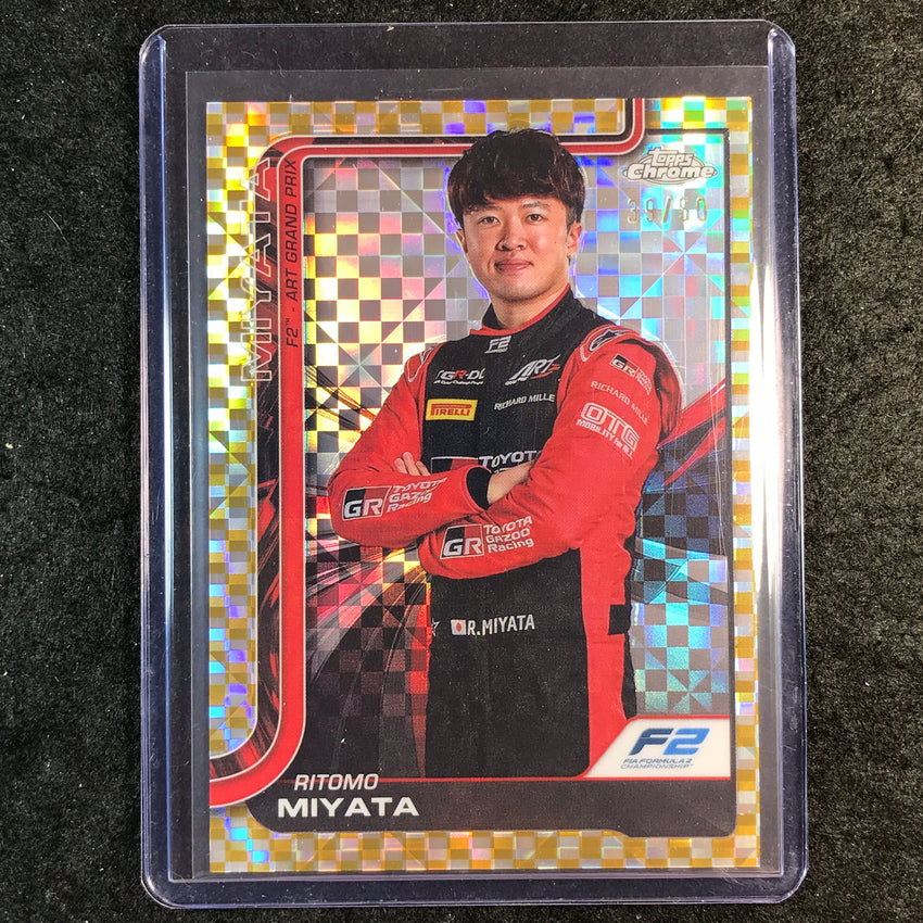 2025 Topps Chrome F1 RITOMO MIYATA Gold Checker Flag 39/50 #33