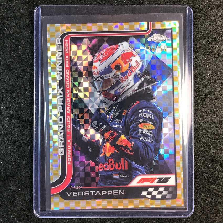 2025 Topps Chrome F1 MAX VERSTAPPEN Gold Checker Flag 36/50 #94