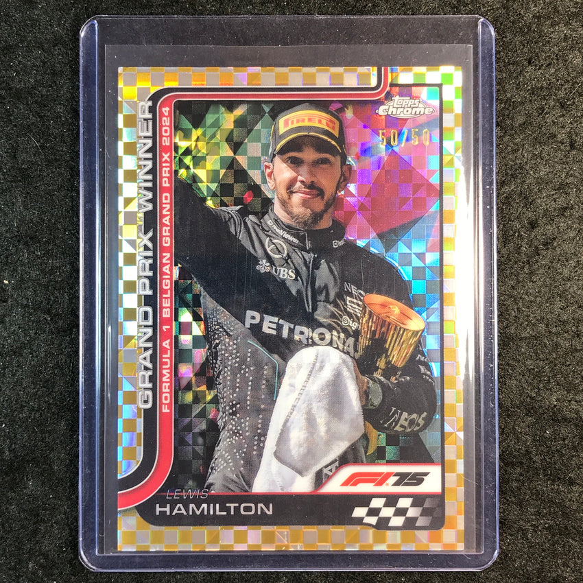 2025 Topps Chrome F1 LEWIS HAMILTON Gold Checker Flag 50/50 #106