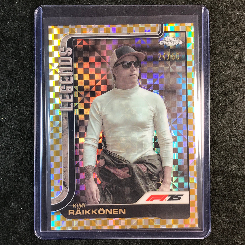 2025 Topps Chrome F1 KIMI RAIKKONEN Legends Gold Checker Flag 24/50 #157