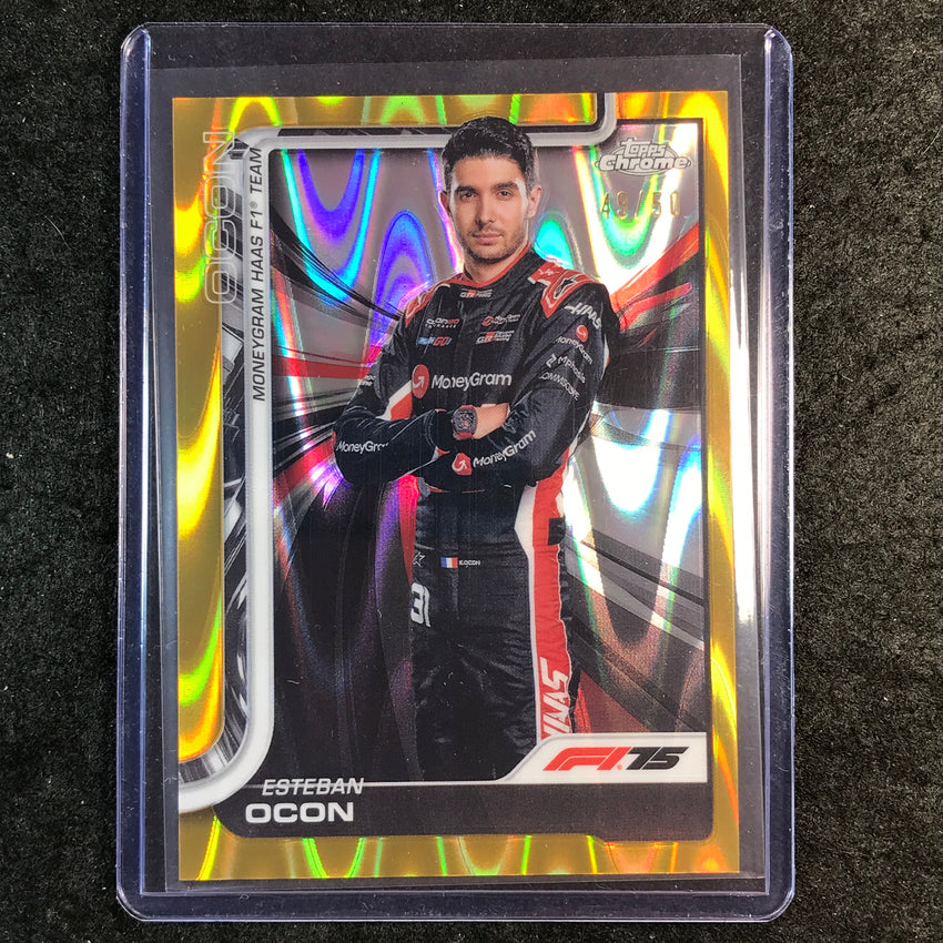 2025 Topps Chrome F1 ESTEBAN OCON Gold RayWave 49/50 #13