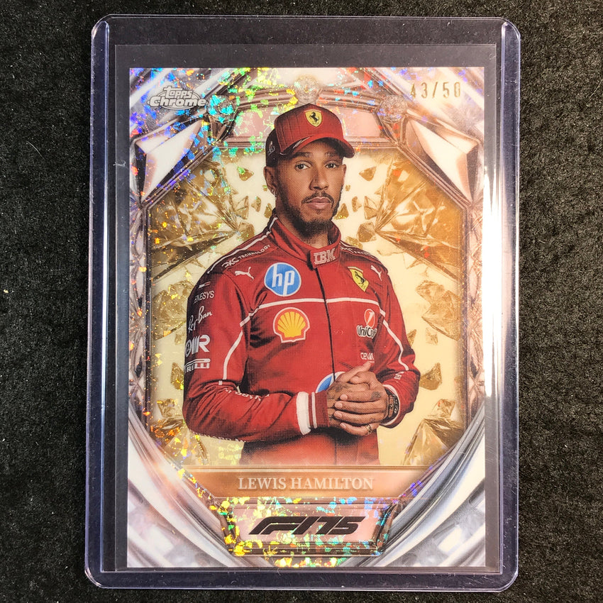2025 Topps Chrome F1 LEWIS HAMILTON Diamond 75th Anniversary Gold 43/50 #4