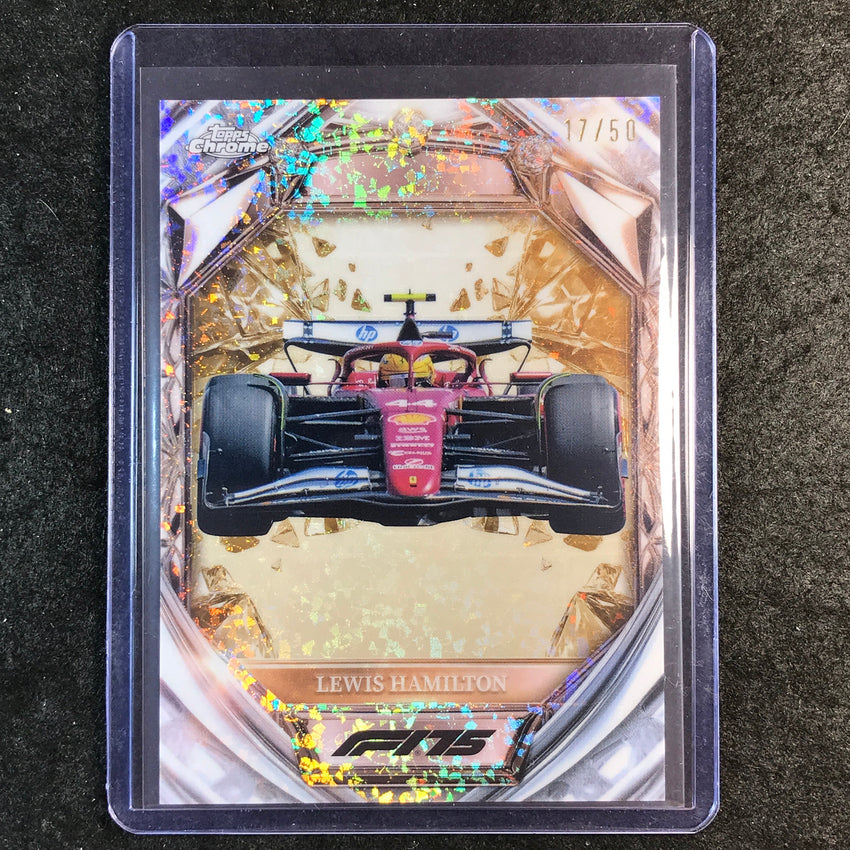 2025 Topps Chrome F1 LEWIS HAMILTON Diamond 75th Anniversary Gold 17/50 #24