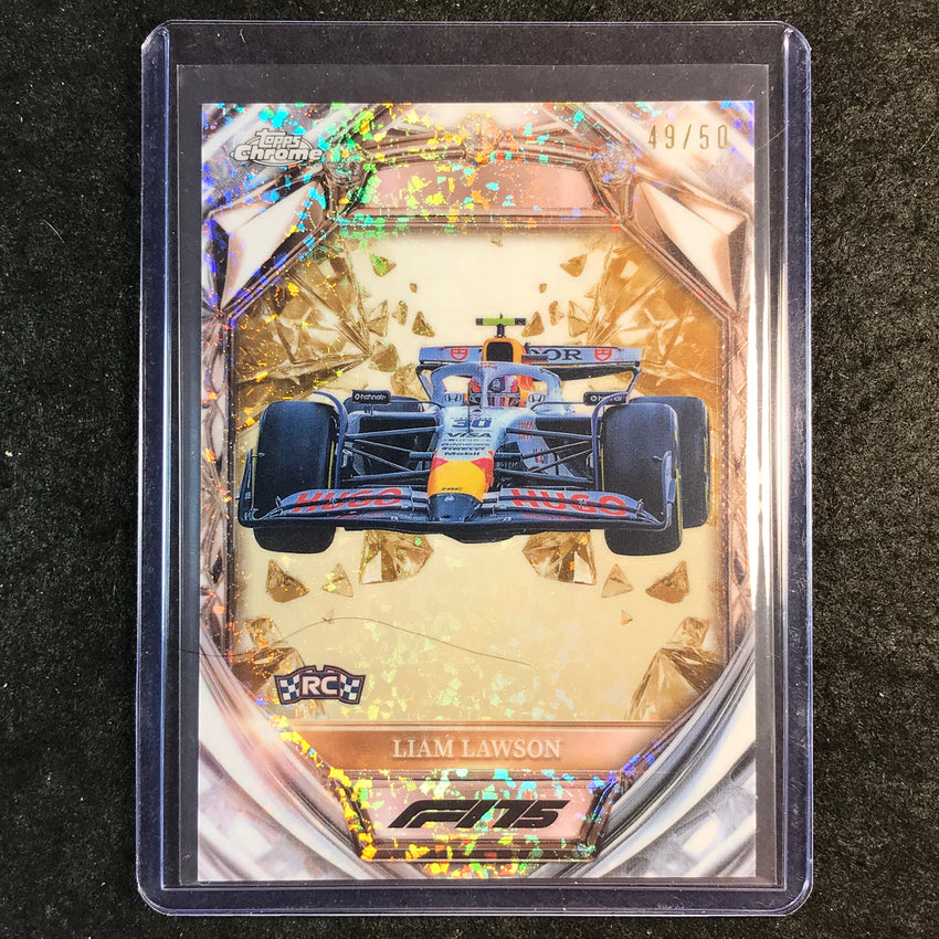 2025 Topps Chrome F1 LIAM LAWSON Diamond 75th Anniversary Rookie Gold 49/50 #31