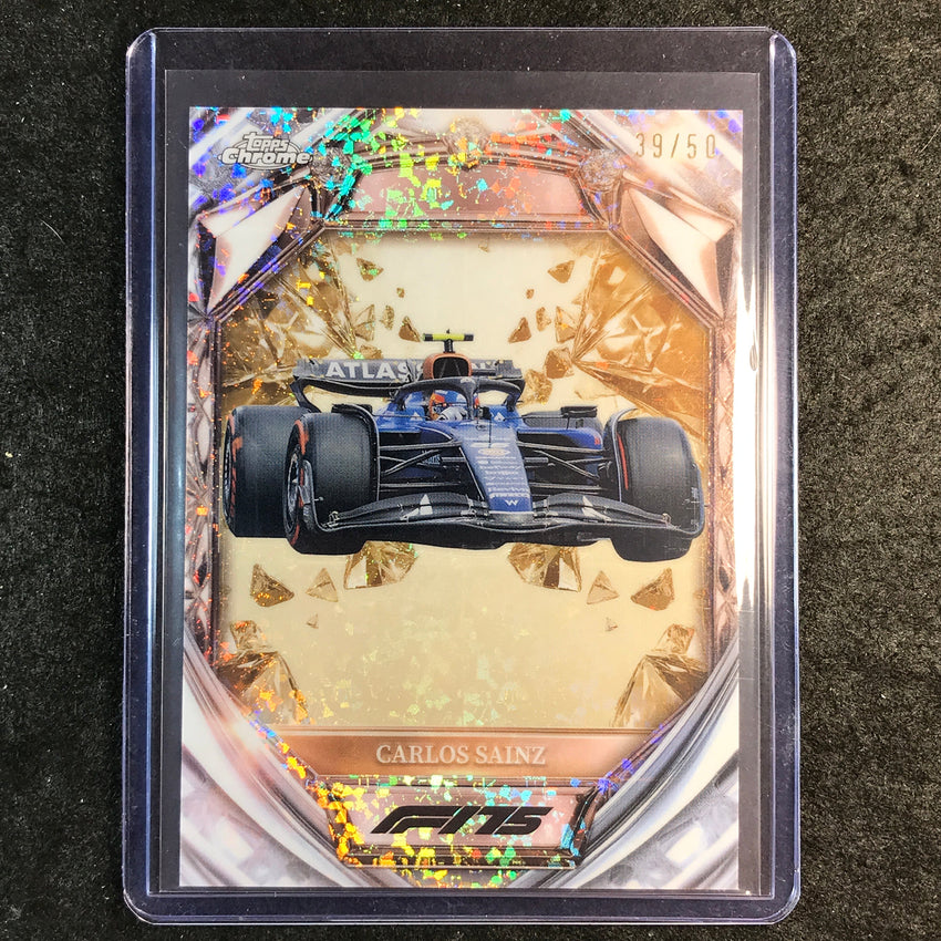 2025 Topps Chrome F1 CARLOS SAINZ Diamond 75th Anniversary Gold 39/50 #38