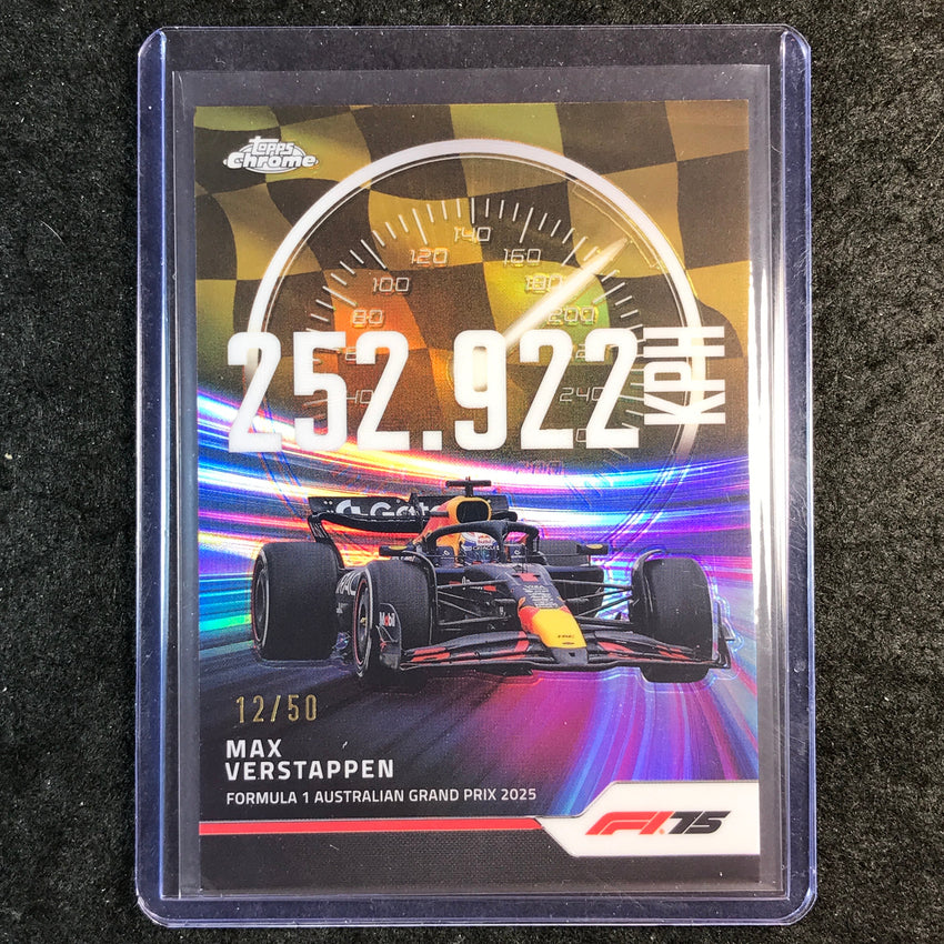 2025 Topps Chrome F1 MAX VERSTAPPEN Top Speed Gold 12/50 #1