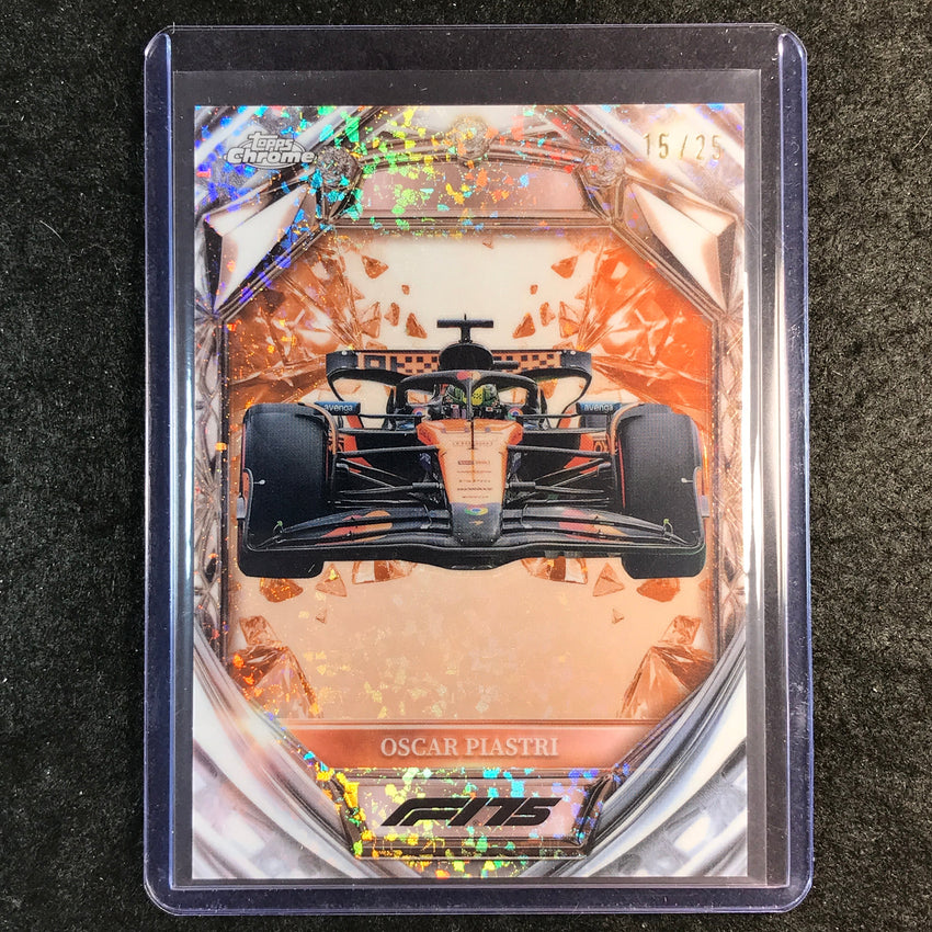 2025 Topps Chrome F1 OSCAR PIASTRI Diamond 75th Anniversary Orange 15/25 #26