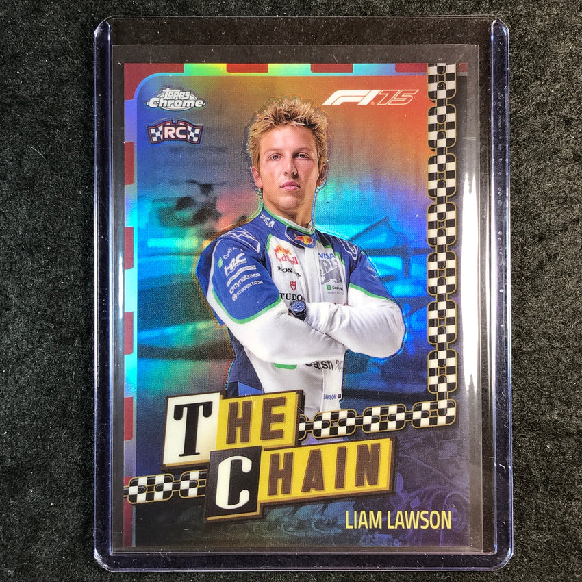 2025 Topps Chrome F1 LIAM LAWSON The Chain Rookie SSP #6