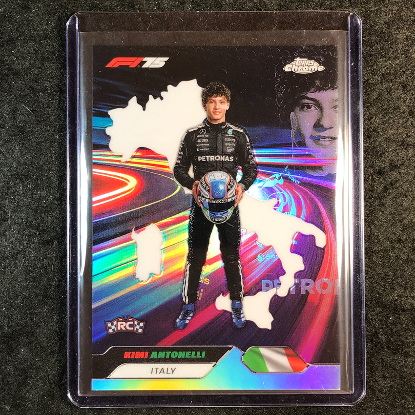 2025 Topps Chrome F1 KIMI ANTONELLI Neon Nations Rookie SSP #4