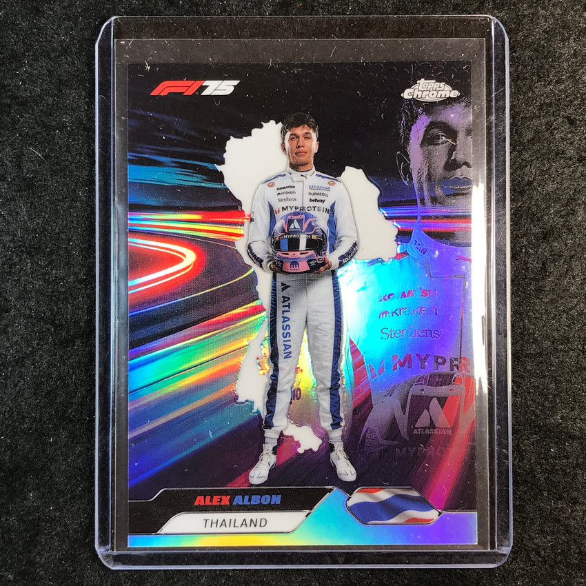 2025 Topps Chrome F1 ALEX ALBON Neon Nations SSP #9