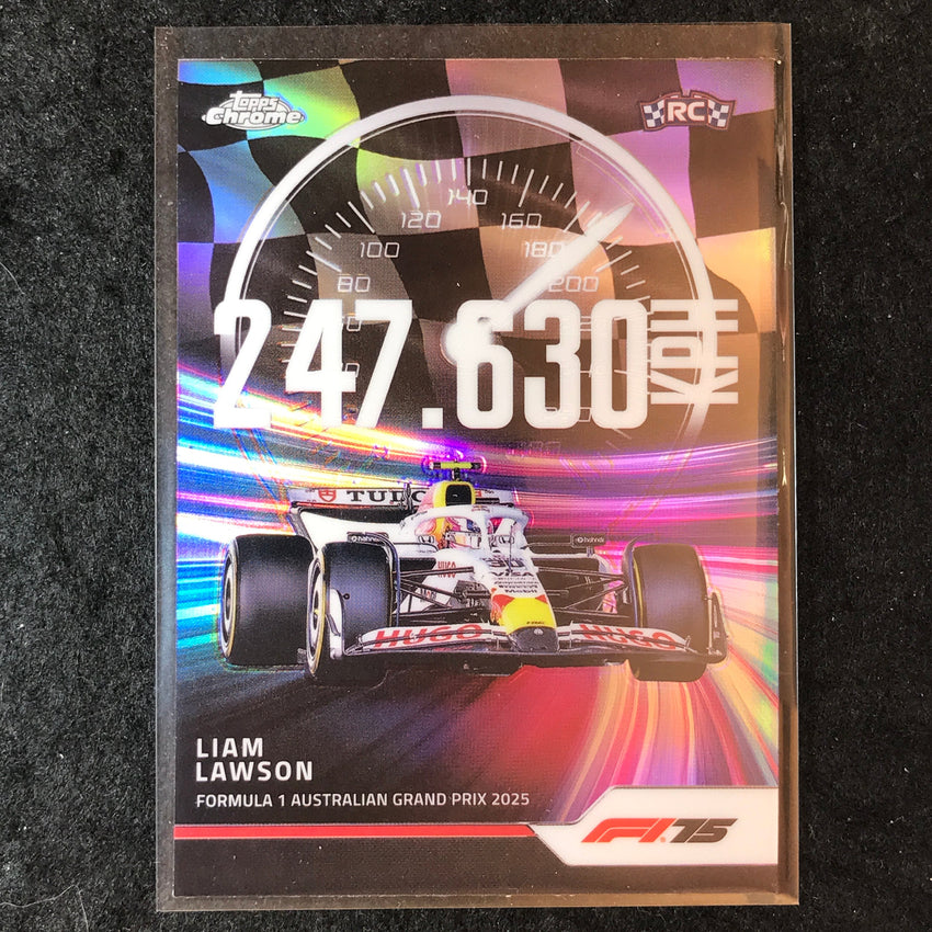 2025 Topps Chrome F1 LIAM LAWSON Top Speed Rookie #6